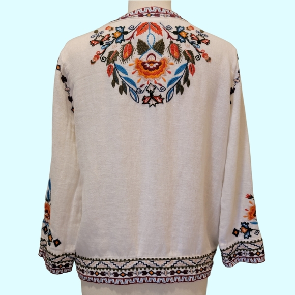 Johnny Was Linen Jacket XS - Picture 2 of 11